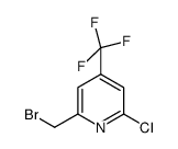 2-(溴甲基)-6-氯-4-(三氟甲基)吡啶结构式