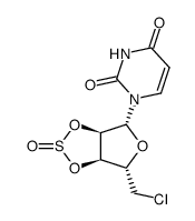 5'-chloro-O2',O3'-sulfinyl-5'-deoxy-uridine结构式