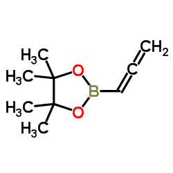 2-丙二烯基-4,4,5,5-四甲基-1,3,2-二氧杂环戊硼烷结构式