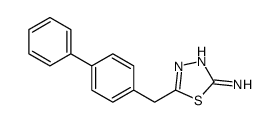 5-[(4-phenylphenyl)methyl]-1,3,4-thiadiazol-2-amine结构式