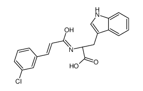 (2S)-2-[3-(3-chlorophenyl)prop-2-enoylamino]-3-(1H-indol-3-yl)propanoic acid Structure