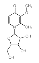 4(1H)-Pyridinone,3-methoxy-2-methyl-1-b-D-ribofuranosyl- structure