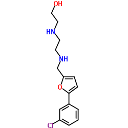 2-{[2-({[5-(3-Chlorophenyl)-2-furyl]methyl}amino)ethyl]amino}ethanol结构式