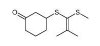 3-(2-methyl-1-methylsulfanylprop-1-enyl)sulfanylcyclohexan-1-one结构式