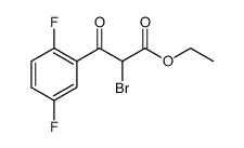 Benzenepropanoic acid, α-bromo-2,5-difluoro-β-oxo-, ethyl ester结构式