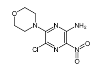 5-chloro-6-morpholin-4-yl-3-nitropyrazin-2-amine Structure
