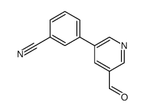 3-(5-formylpyridin-3-yl)benzonitrile结构式