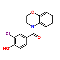 (3-chloro-4-hydroxyphenyl)-(2,3-dihydrobenzo[1,4]oxazin-4-yl)-methanone Structure