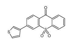 10,10-dioxo-3-thiophen-3-ylthioxanthen-9-one结构式