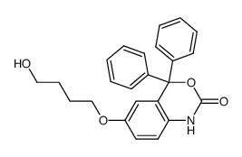 6-(4-hydroxy-butoxy)-4,4-diphenyl-4H-3,1-benzoxazin-2-one结构式