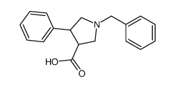 1-苄基-4-苯基吡咯烷-3-羧酸结构式