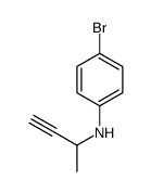 4-bromo-N-but-3-yn-2-ylaniline结构式