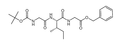 N-(tert-Butyloxycarbonyl)-glycyl-L-isoleucyl-glycinbenzylester结构式
