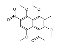 1-(2,4,5,8-tetramethoxy-3-methyl-6-nitronaphthalen-1-yl)propan-1-one Structure