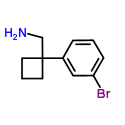 (1-(3-溴苯基)环丁基)甲胺结构式