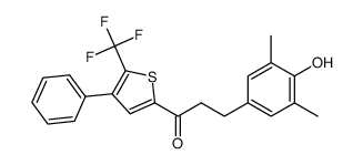 3-(4-hydroxy-3,5-dimethyl-phenyl)-1-(4-phenyl-5-trifluoromethyl-thiophen-2-yl)-propan-1-one Structure