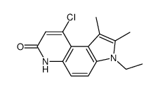 9-Chloro-1,2-dimethyl-3-ethyl-3,6-dihydro-pyrrolo[3,2-f]quinolin-7-one结构式