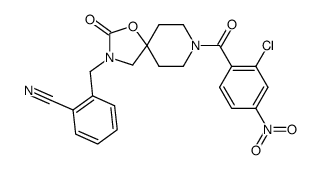 [151] 2-[8-(2-chloro-4-nitrobenzoyl)-2-oxo-1-oxa-3,8-diazaspiro[4.5]dec-3-ylmethyl]benzonitrile Structure