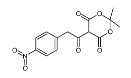 2,2-dimethyl-5-[2-(4-nitrophenyl)acetyl]-1,3-dioxane-4,6-dione Structure