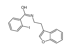 N-[2-(1-benzofuran-3-yl)ethyl]-2-iodobenzamide结构式