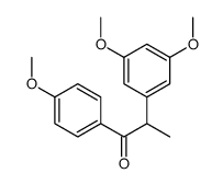 2-(3,5-dimethoxyphenyl)-1-(4-methoxyphenyl)propan-1-one结构式