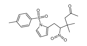 4,4-dimethyl-5-nitro-6-(N-p-tosyl-2-pyrrolyl)-2-hexanone结构式
