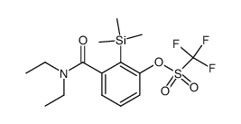 Trifluoro-methanesulfonic acid 3-diethylcarbamoyl-2-trimethylsilanyl-phenyl ester Structure