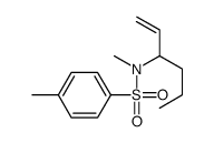 N-hex-1-en-3-yl-N,4-dimethylbenzenesulfonamide结构式