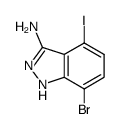 7-bromo-4-iodo-1H-indazol-3-amine结构式