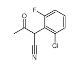 acetyl(2-chloro-6-fluorophenyl)acetonitrile structure