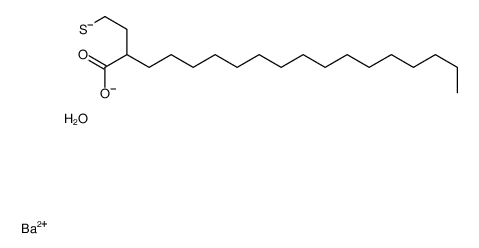 hydroxy(2-mercaptoethyl stearato-O',S)barium structure