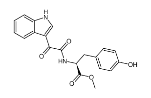 (S)-3-(4-Hydroxy-phenyl)-2-[2-(1H-indol-3-yl)-2-oxo-acetylamino]-propionic acid methyl ester Structure