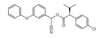 α-cyano-3-phenoxybenzyl S-(+)-2-(4-chlorophenyl)isovalerate结构式