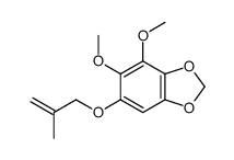 4,5-dimethoxy-6-(2-methylprop-2-enoxy)-1,3-benzodioxole结构式