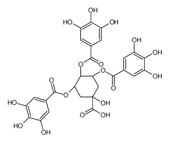 (3R,5R)-1-hydroxy-3,4,5-tris[(3,4,5-trihydroxybenzoyl)oxy]cyclohexane-1-carboxylic acid结构式
