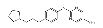 N-[4-(3-pyrrolidin-1-yl-propyl)-phenyl]-pyrimidine-2,5-diamine结构式