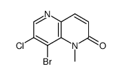 8-bromo-7-chloro-1-methyl-1,5-naphthyridin-2(1H)-one结构式