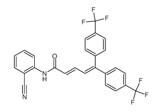 (E)-N-(2-Cyanophenyl)-5,5-bis[4-(trifluoromethyl)phenyl]-2,4-pentadienamide Structure