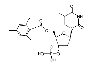 O5'-(2,4,6-trimethyl-benzoyl)-[3']thymidylic acid Structure