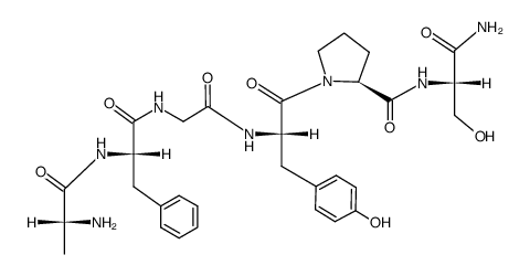 H-D-Ala-Phe-Gly-Tyr-Pro-Ser-NH2结构式
