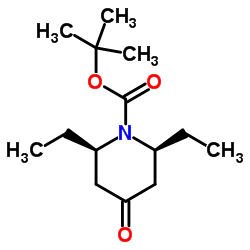 N-BOC-CIS-2,6-DIETHYL-4-PIPERIDONE Structure