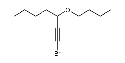 (3-bromo-1-butyl-prop-2-ynyl)-butyl ether Structure