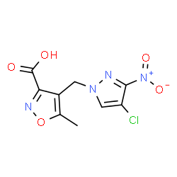 4-[(4-chloro-3-nitro-1H-pyrazol-1-yl)methyl]-5-methylisoxazole-3-carboxylic acid picture