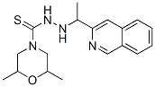 2,6-Dimethylmorpholine-4-carbothioic acid 2-[1-[3-isoquinolyl]ethyl]hy drazide Structure