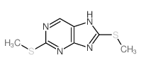 9H-Purine,2,8-bis(methylthio)- Structure