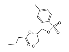 (R)-2-butanoyloxy-3-chloropropyl p-toluenesulfonate Structure
