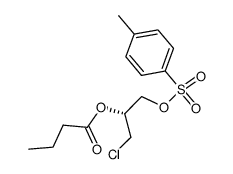 (R)-2-butanoyloxy-3-chloropropyl p-toluenesulfonate结构式