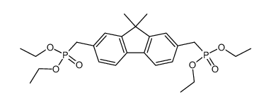 2,7-Bis(diethoxyphosphinylmethyl)-9,9-dimethylfluorene结构式