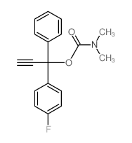 Carbamic acid,dimethyl-, 1-(p-fluorophenyl)-1-phenyl-2-propynyl ester (7CI,8CI) Structure