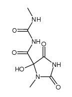 1-(4-hydroxy-3-methyl-2,5-dioxo-imidazolidine-4-carbonyl)-3-methyl-urea结构式